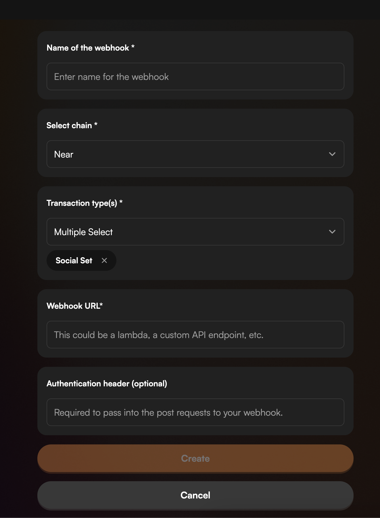 Webhook Form