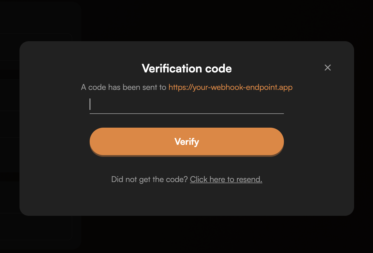 Verification Modal